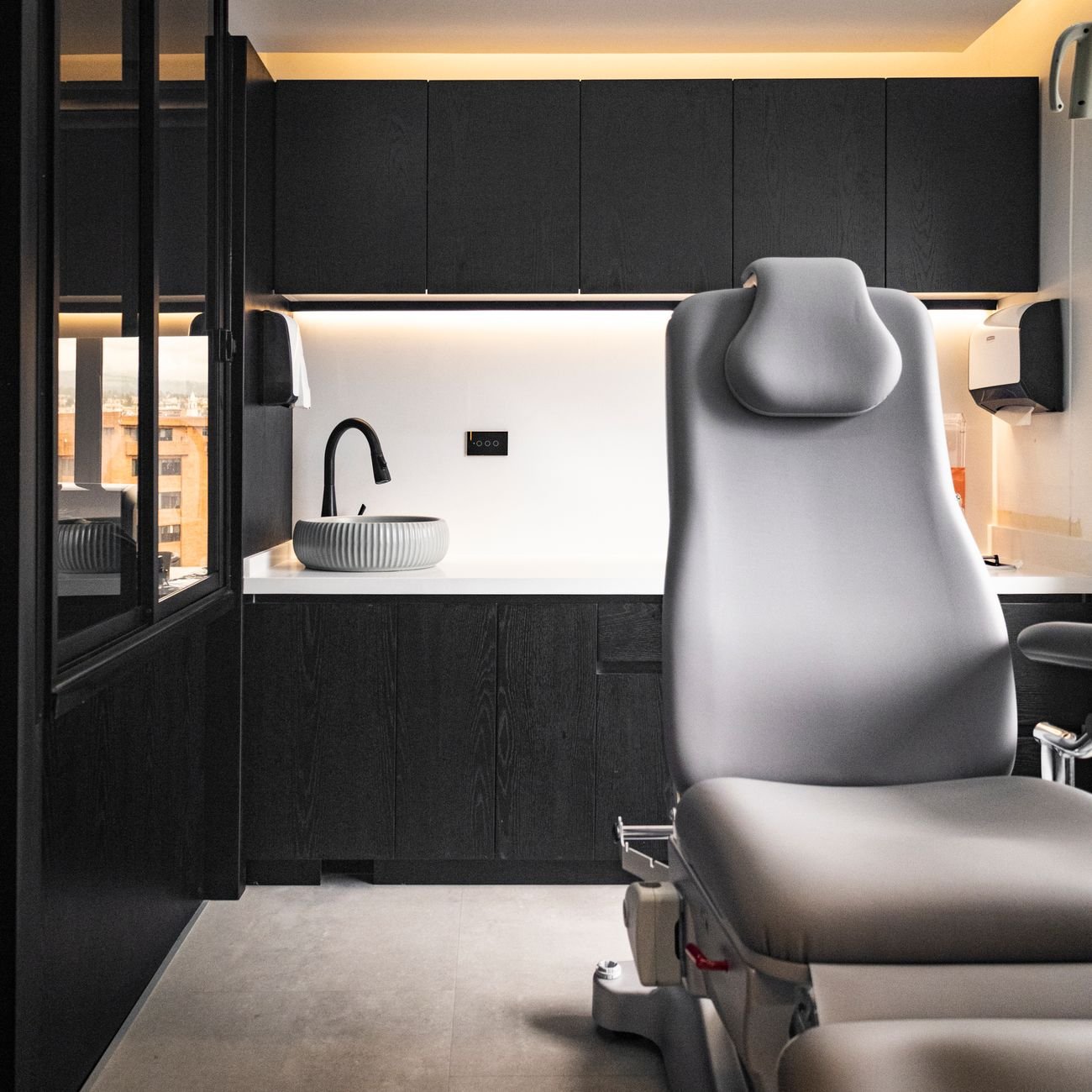 A modern dental office with ergonomic chair — a service business where the front desk drives revenue.